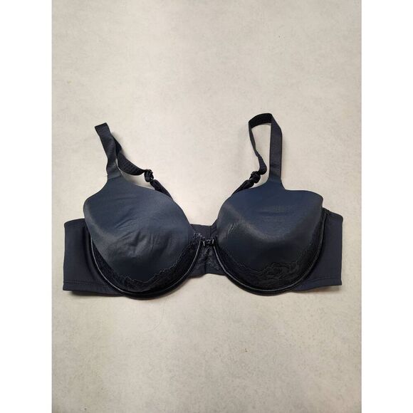 Vanity Fair Beauty Back Lace Full Figure Underwire Smoothing Bra Size 40C Navy 7 - Picture 1 of 3